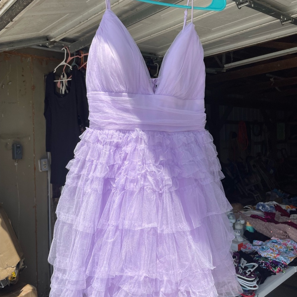 Windsor Lavender Ruffled Dress
